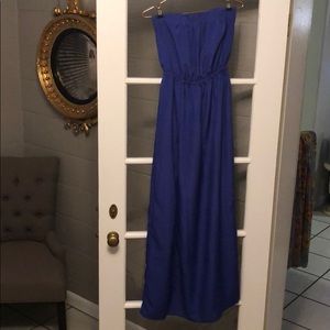 Lavender Brown strapless maxi